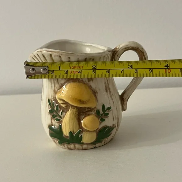Vintage Mushroom Studio Pottery Creamer Pitcher Decor - Picture 6 of 11